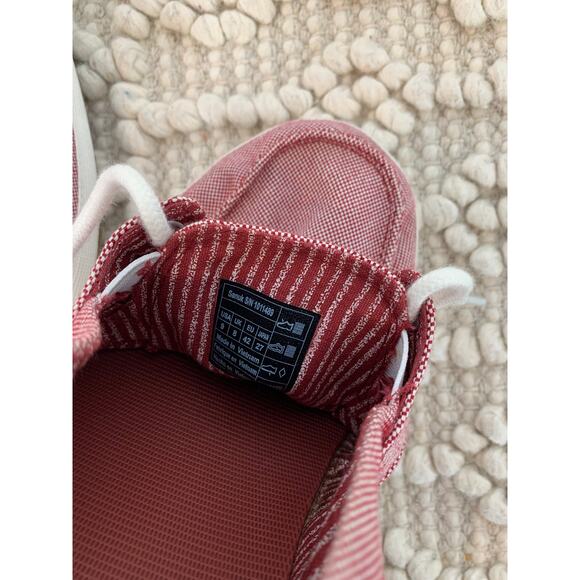 SANUK Men's Admiral TX Lace-Up Boat Shoes Red Size 9 - Picture 7 of 8